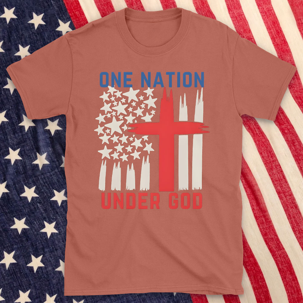 One Nation Under God Flag Christian T Shirt