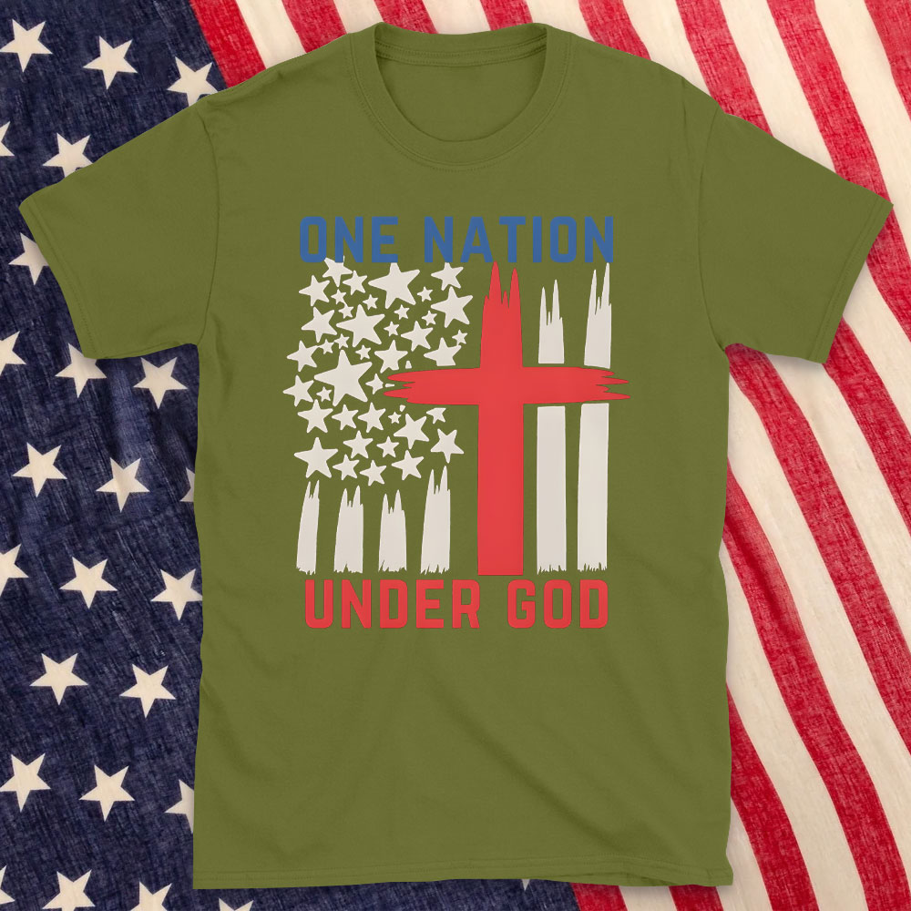 One Nation Under God Flag Christian T Shirt
