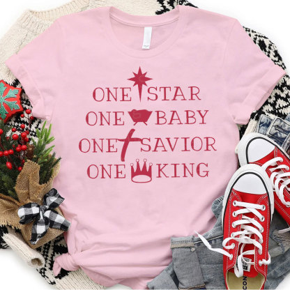 One Star One Baby One King Christian Christmas T-Shirt