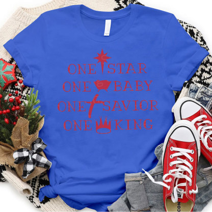 One Star One Baby One King Christian Christmas T-Shirt