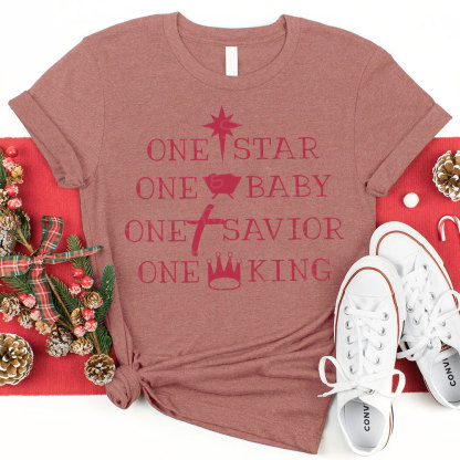 One Star One Baby One King Christian Christmas T-Shirt