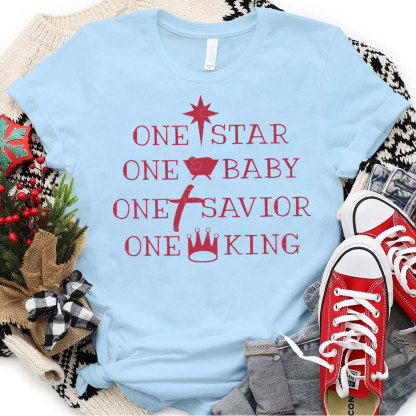 One Star One Baby One King Christian Christmas T-Shirt