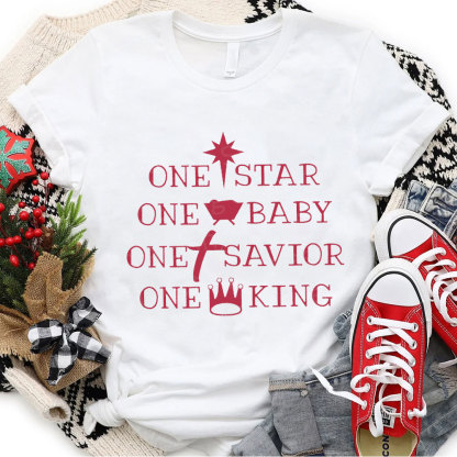 One Star One Baby One King Christian Christmas T-Shirt
