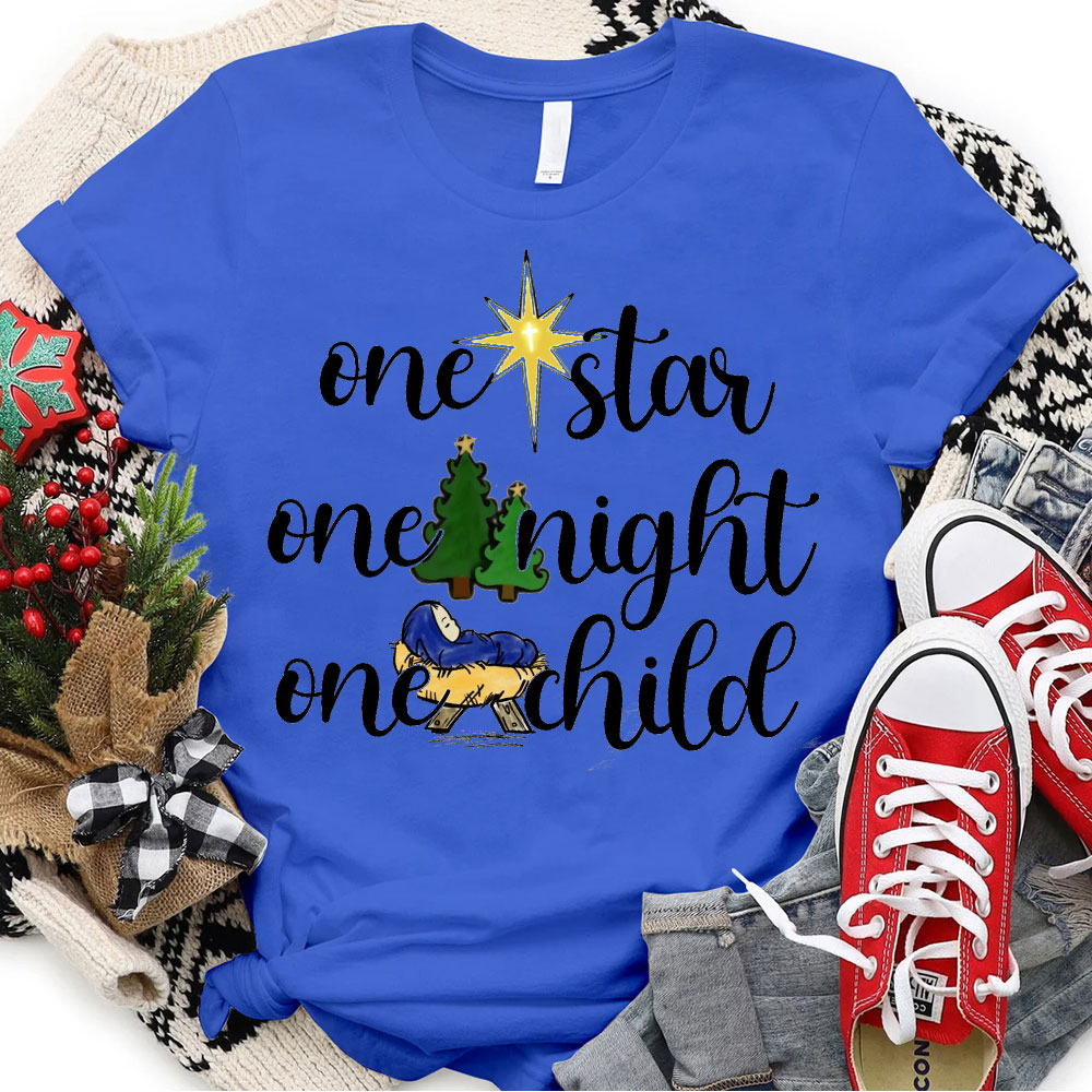 One Star One Night One Child Christian Christmas T-Shirt
