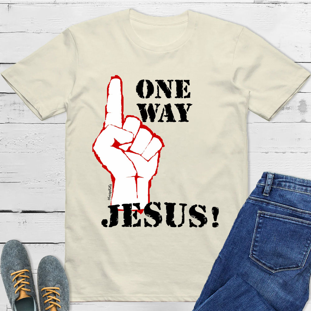 One Way Jesus Christian T Shirt One Way Jesus Christian T Shirt