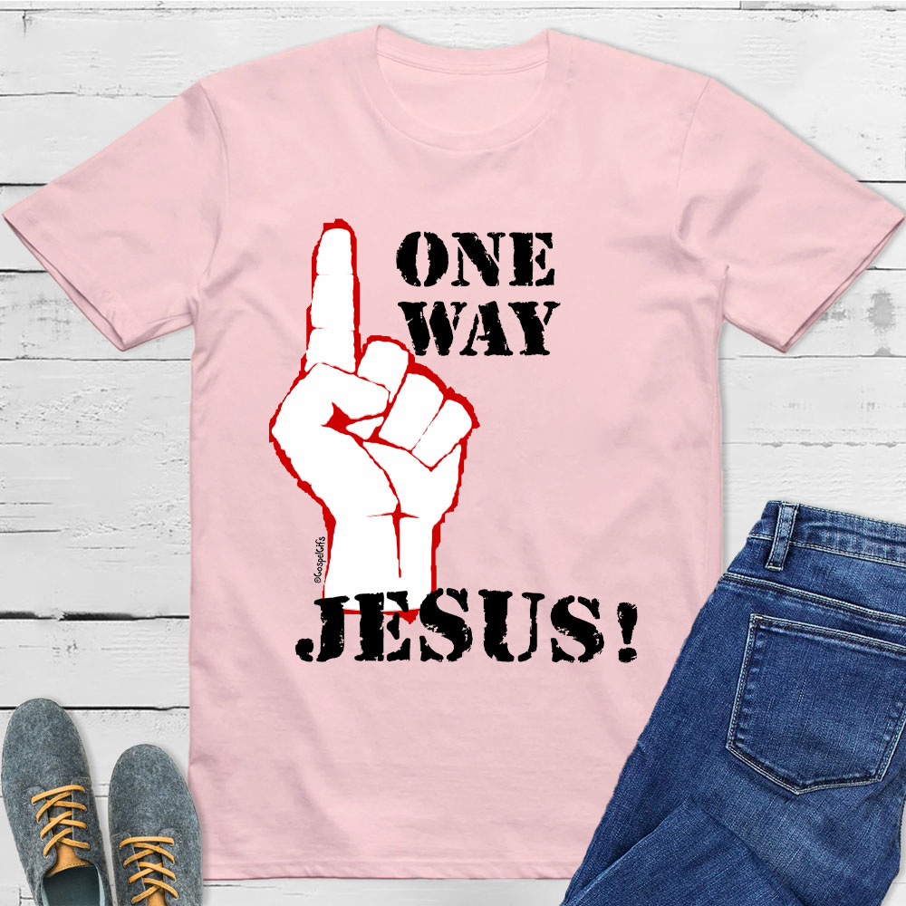One Way Jesus Christian T Shirt One Way Jesus Christian T Shirt