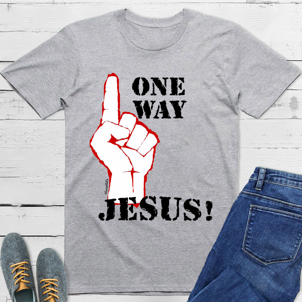 One Way Jesus Christian T Shirt One Way Jesus Christian T Shirt