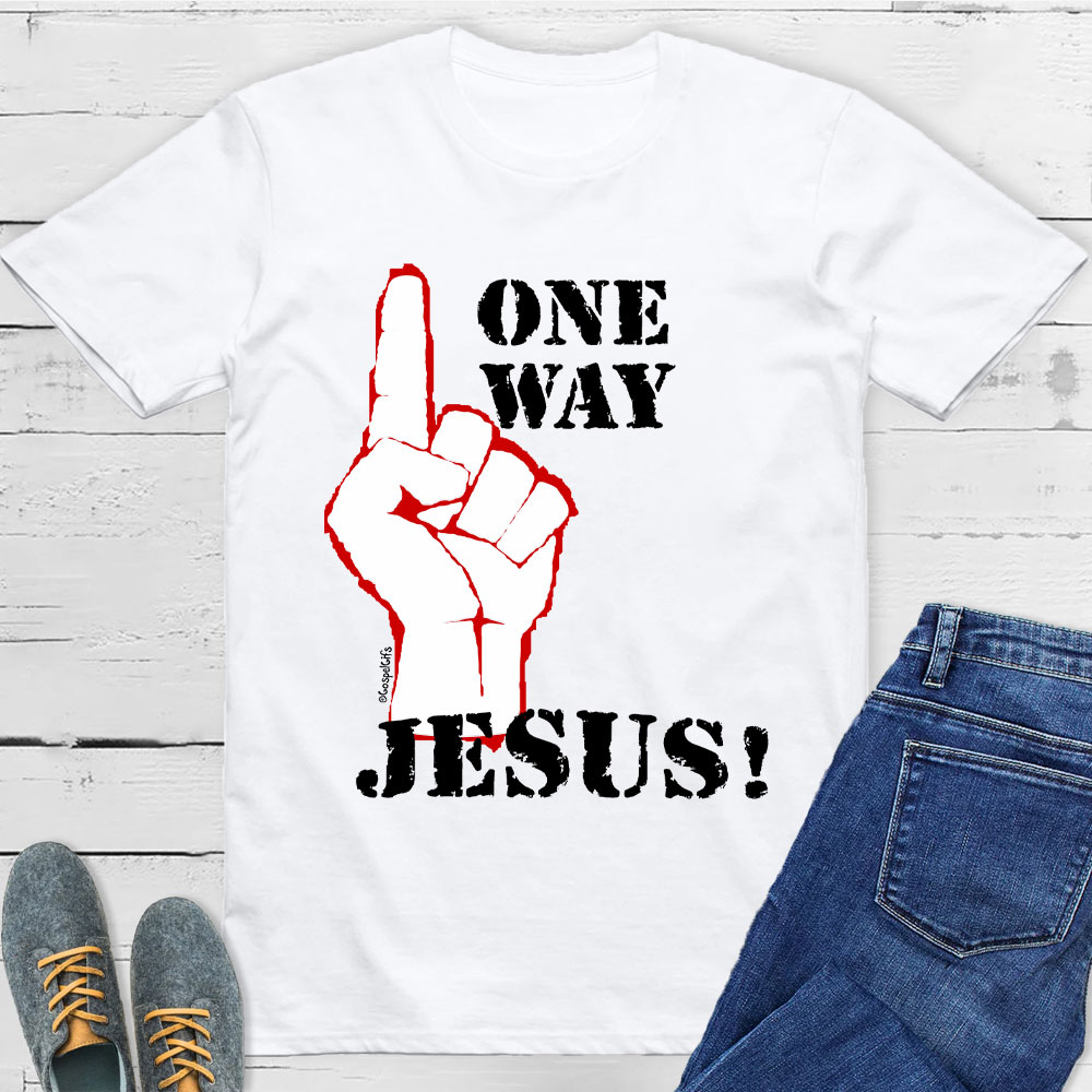 One Way Jesus Christian T Shirt One Way Jesus Christian T Shirt