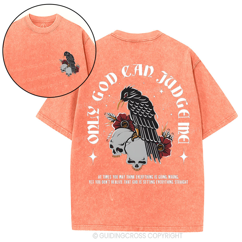 Only God Can Judge Me Christian Washed T-Shirt