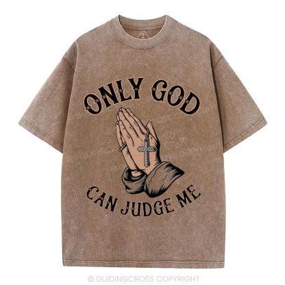 Only God Can Judge Me Christian Washed T-Shirt
