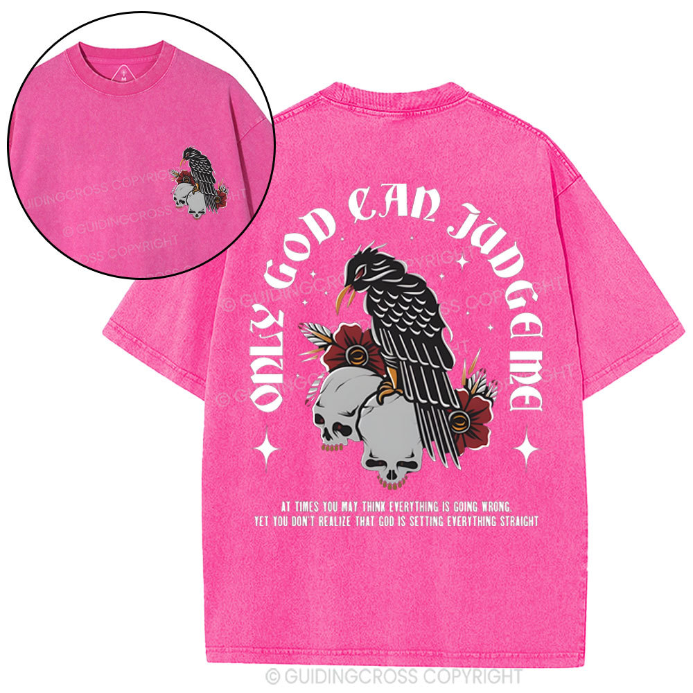 Only God Can Judge Me Christian Washed T-Shirt
