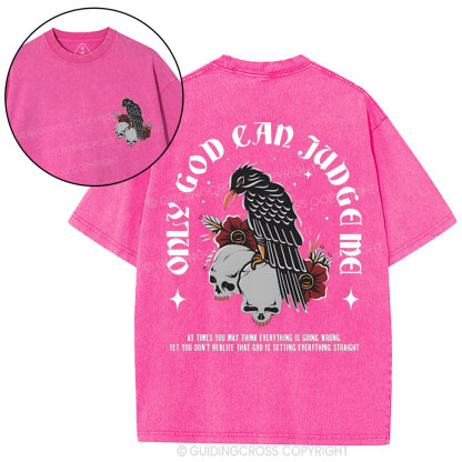 Only God Can Judge Me Christian Washed T-Shirt