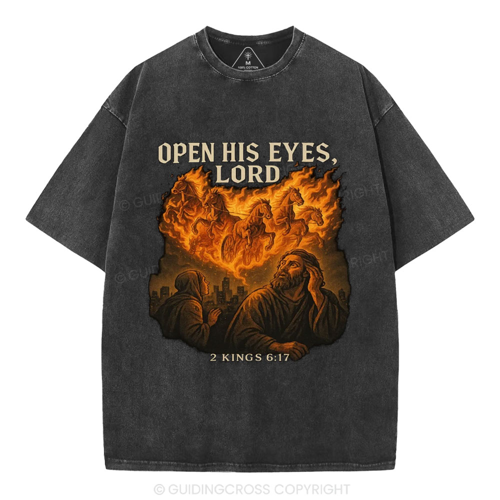 Open His Eyes Lord Christian Washed T-Shirt