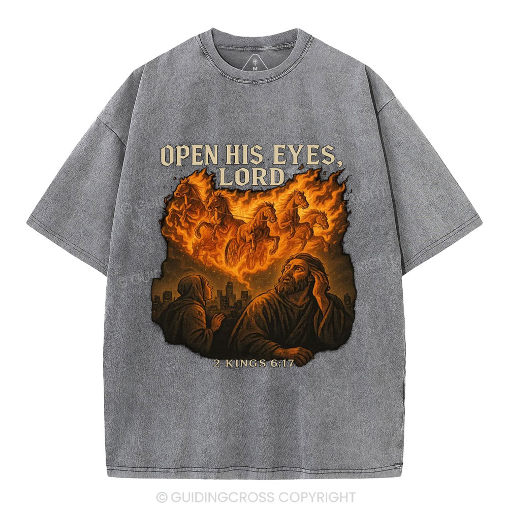 Open His Eyes Lord Christian Washed T-Shirt
