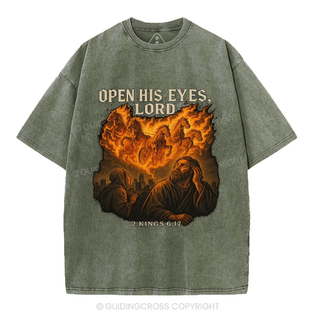 Open His Eyes Lord Christian Washed T-Shirt