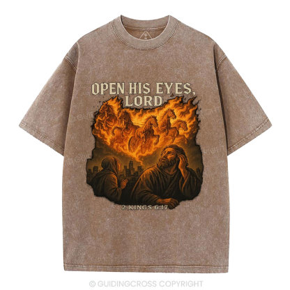Open His Eyes Lord Christian Washed T-Shirt