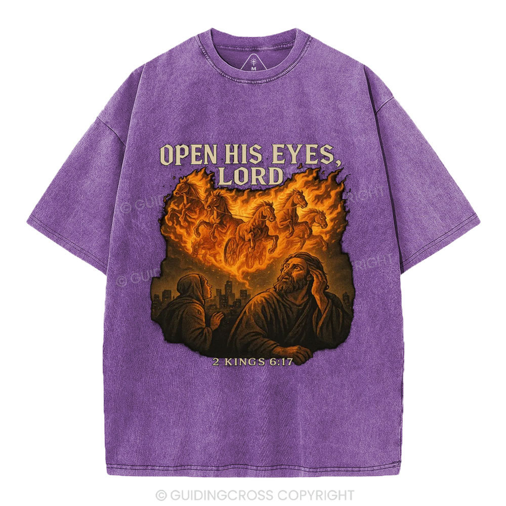 Open His Eyes Lord Christian Washed T-Shirt