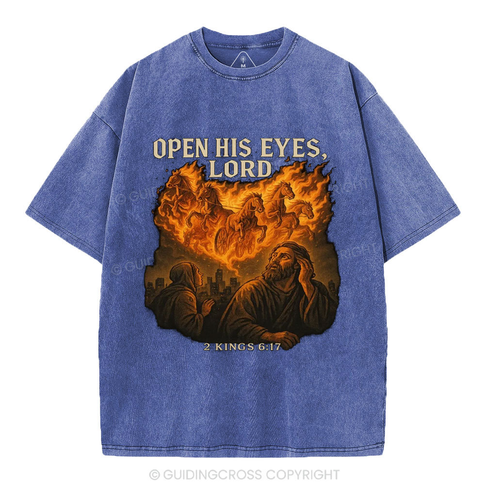 Open His Eyes Lord Christian Washed T-Shirt