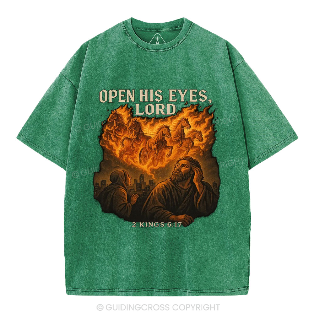 Open His Eyes Lord Christian Washed T-Shirt