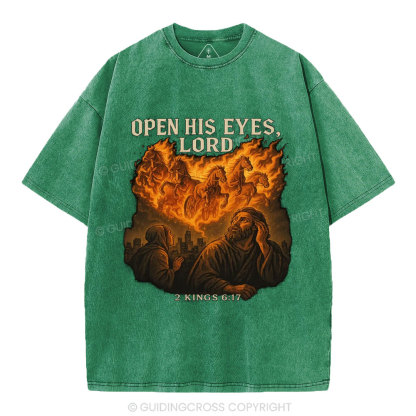 Open His Eyes Lord Christian Washed T-Shirt