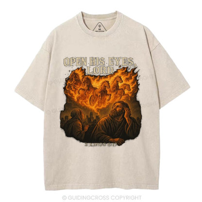 Open His Eyes Lord Christian Washed T-Shirt