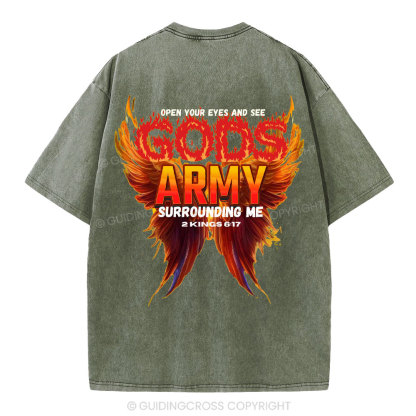 Open Your Eyes And See Good Army Christian Washed T-Shirt