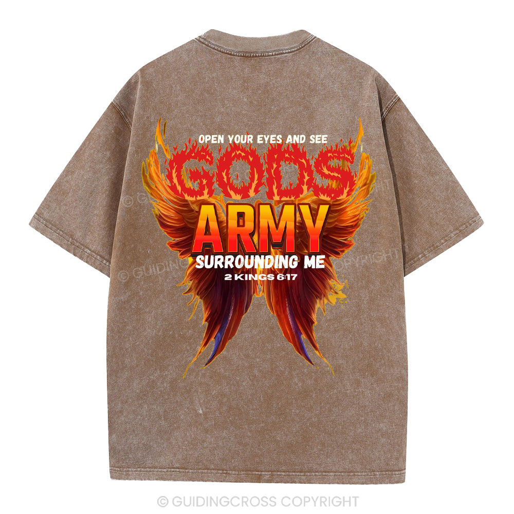Open Your Eyes And See Good Army Christian Washed T-Shirt