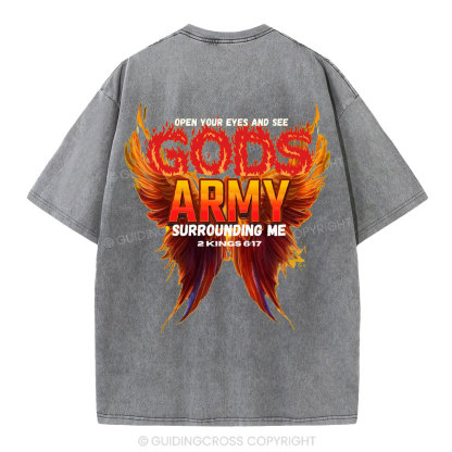 Open Your Eyes And See Good Army Christian Washed T-Shirt