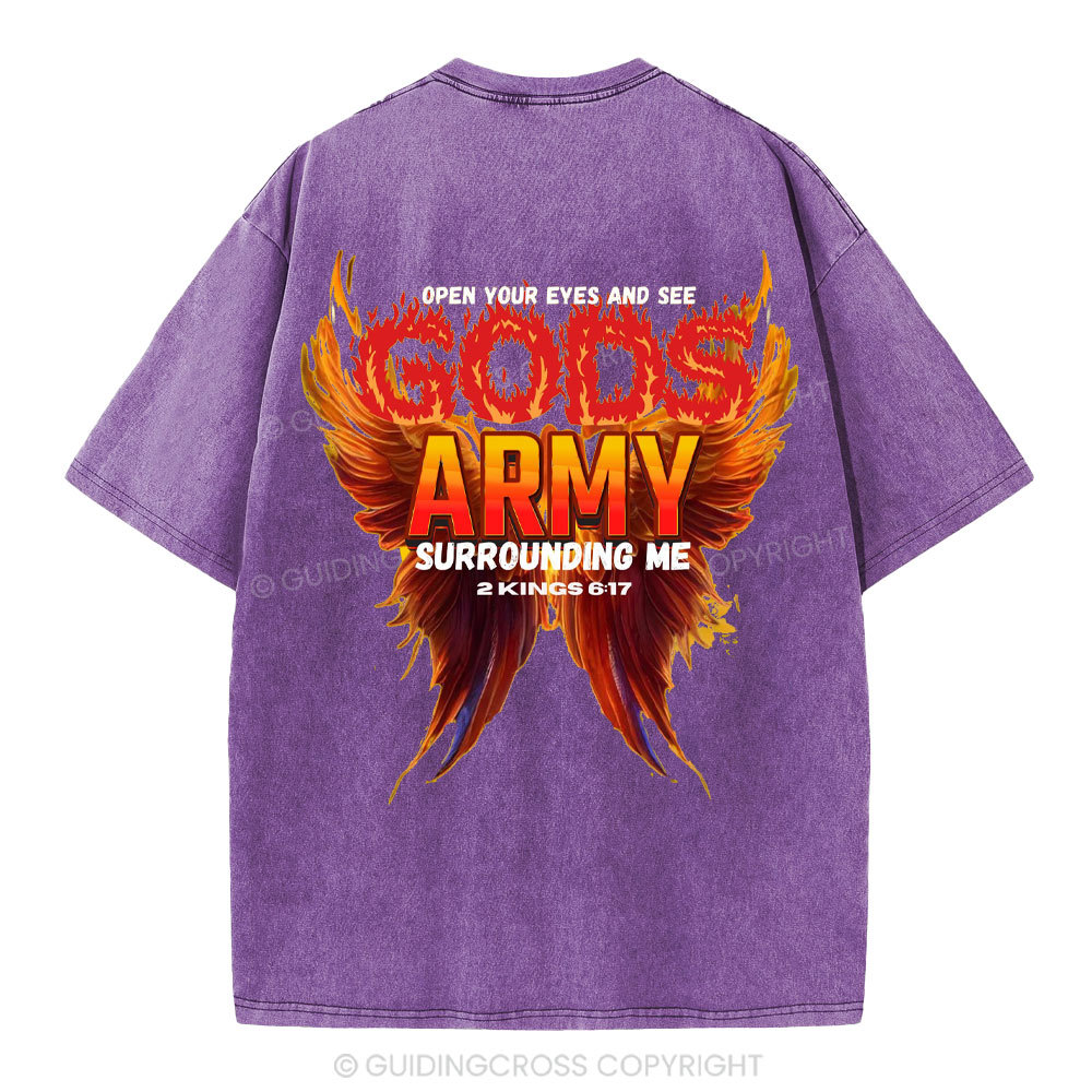 Open Your Eyes And See Good Army Christian Washed T-Shirt