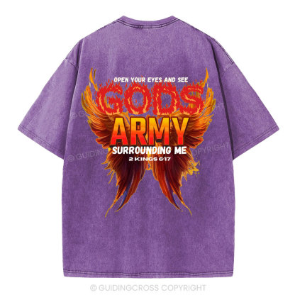 Open Your Eyes And See Good Army Christian Washed T-Shirt