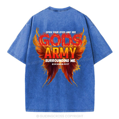 Open Your Eyes And See Good Army Christian Washed T-Shirt