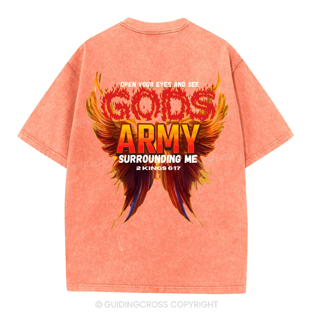 Open Your Eyes And See Good Army Christian Washed T-Shirt