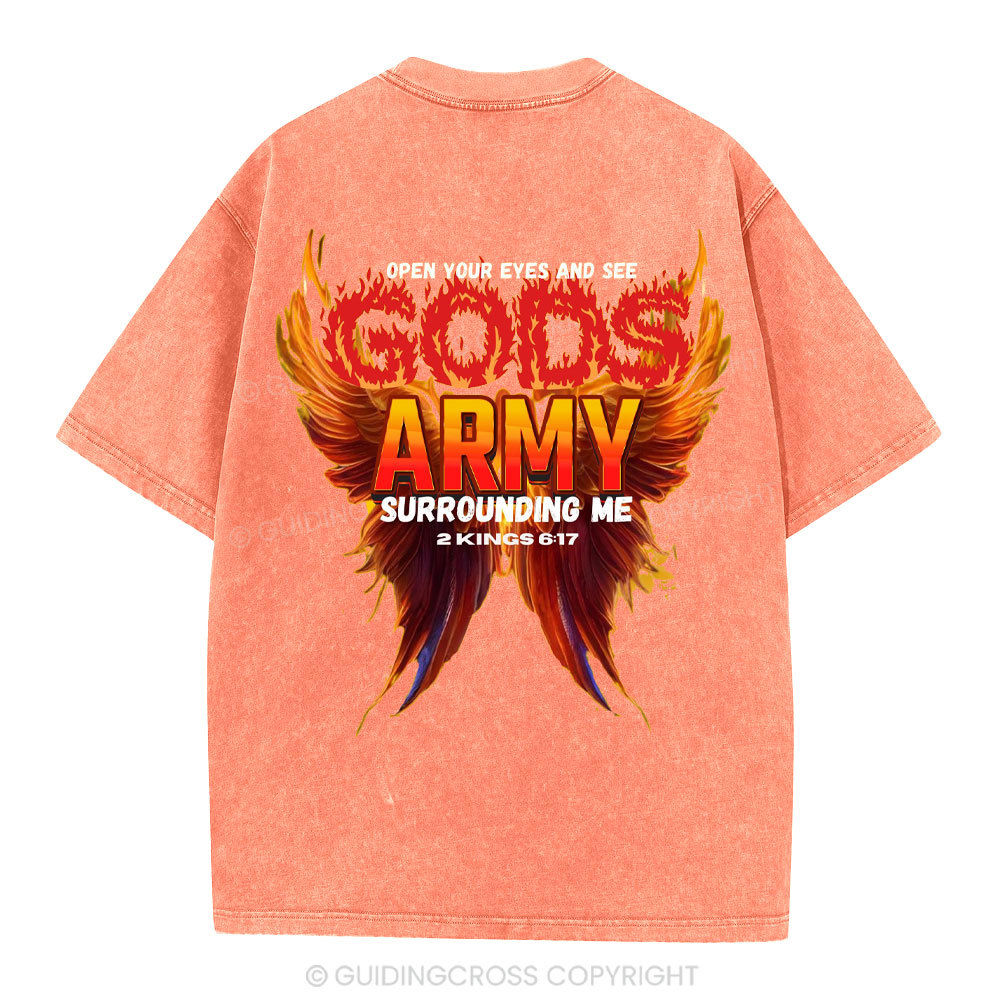 Open Your Eyes And See Good Army Christian Washed T-Shirt