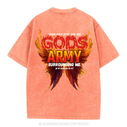Open Your Eyes And See Good Army Christian Washed T-Shirt