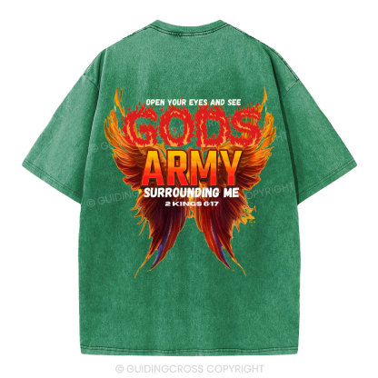 Open Your Eyes And See Good Army Christian Washed T-Shirt