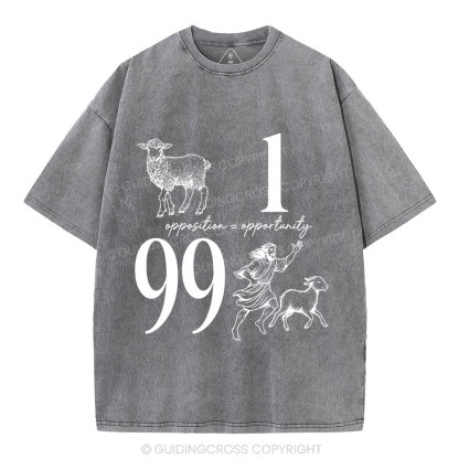 Opposition And Opportunity Christian Washed T-Shirt