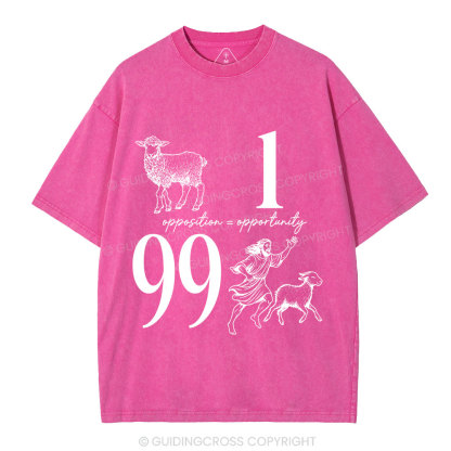 Opposition And Opportunity Christian Washed T-Shirt