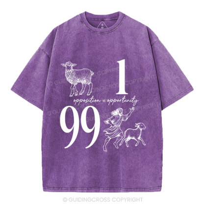 Opposition And Opportunity Christian Washed T-Shirt