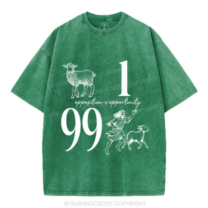 Opposition And Opportunity Christian Washed T-Shirt