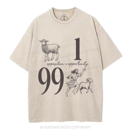 Opposition And Opportunity Christian Washed T-Shirt