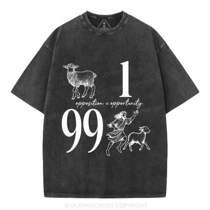Opposition And Opportunity Christian Washed T-Shirt