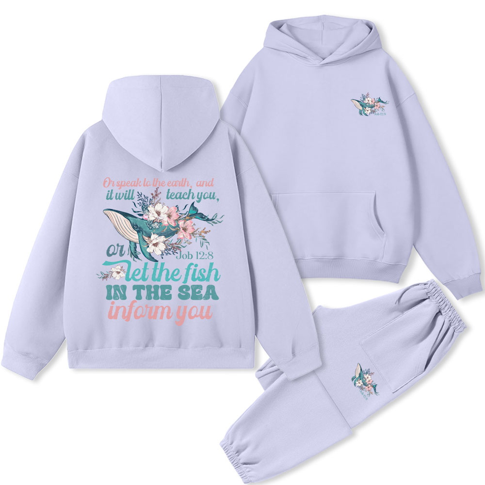 Or Speak To The Earth Christian Premium Fleece Hoodie Set