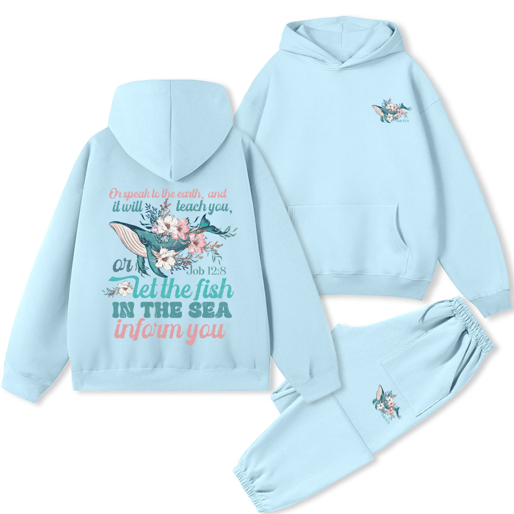 Or Speak To The Earth Christian Premium Fleece Hoodie Set