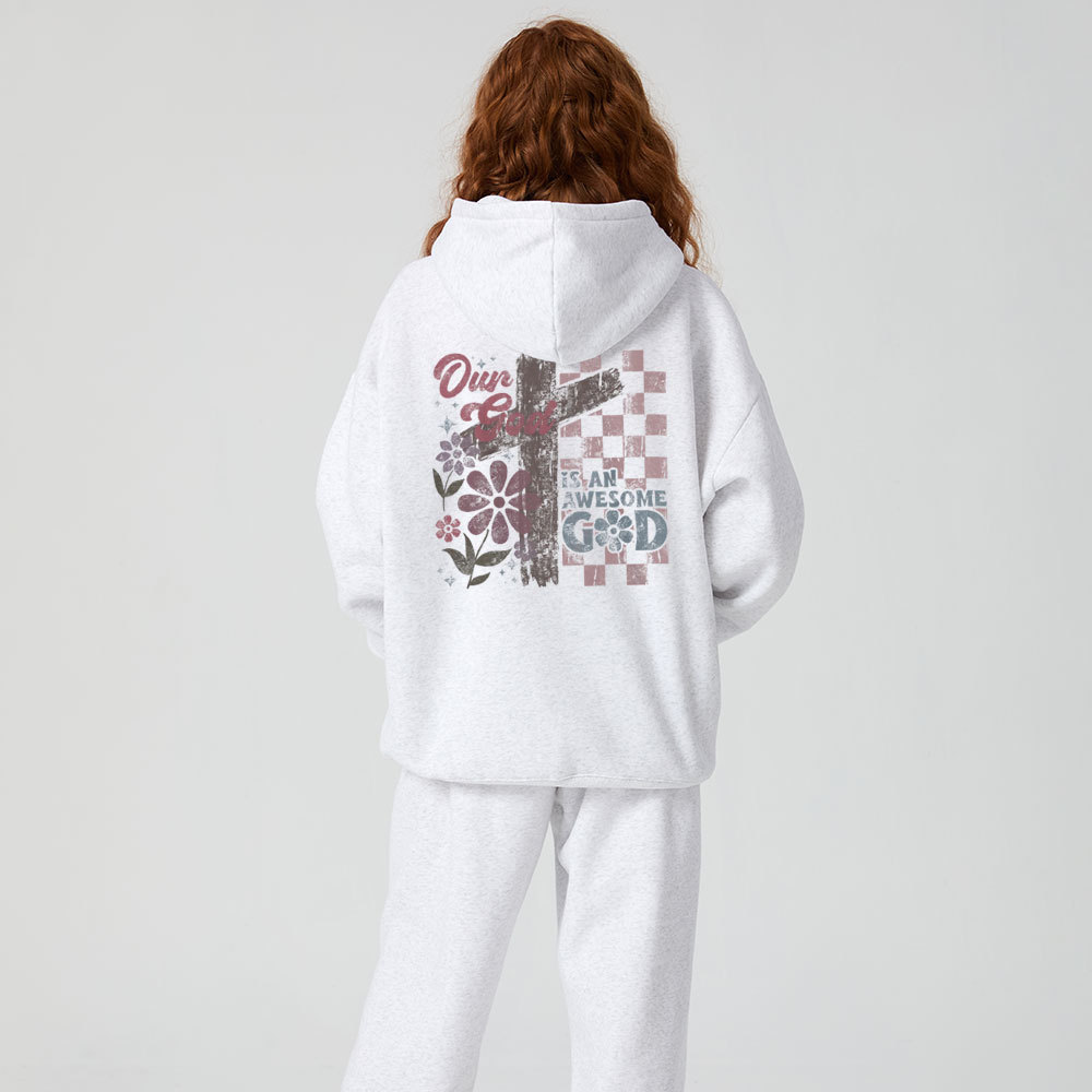 Our God Is An Awesome God Christian Premium Fleece Hoodie Set