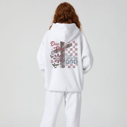 Our God Is An Awesome God Christian Premium Fleece Hoodie Set