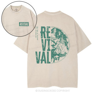 Image of Our God Of Revival Christian Washed T-Shirt