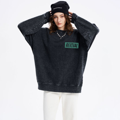 Our God Of Revival Christian Washed Sweatshirt