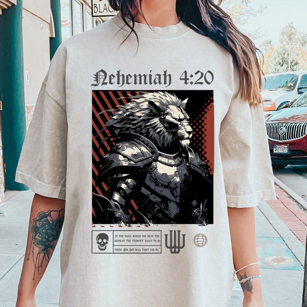 Our God Will Fight For Us Christian Washed T-Shirt