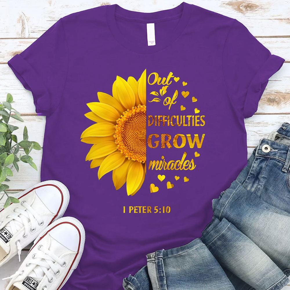 Out Of Difficulties Christian T-Shirt