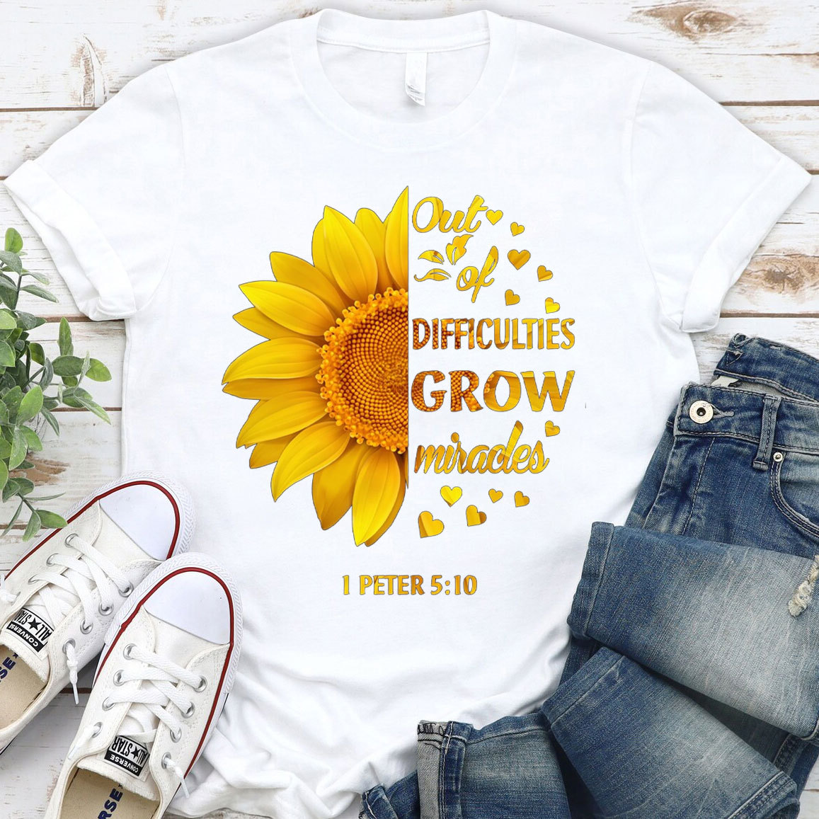 Out Of Difficulties Christian T-Shirt